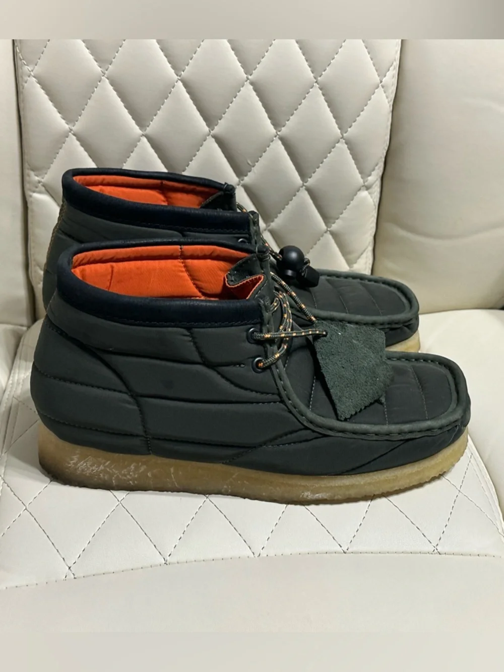 Clarks Originals Wallabee Boot Khaki Quilted Green limited edition size 8 men’s